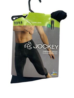 Jockey Men's Black Thermal Sport Long John Size L